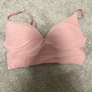 victoria secret pink wireless push up bra